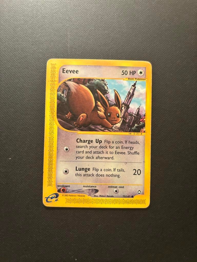 Pokémon Eevee Kaart - Vintage Collectible, Ophalen of Verzenden, Zo goed als nieuw, Losse kaart