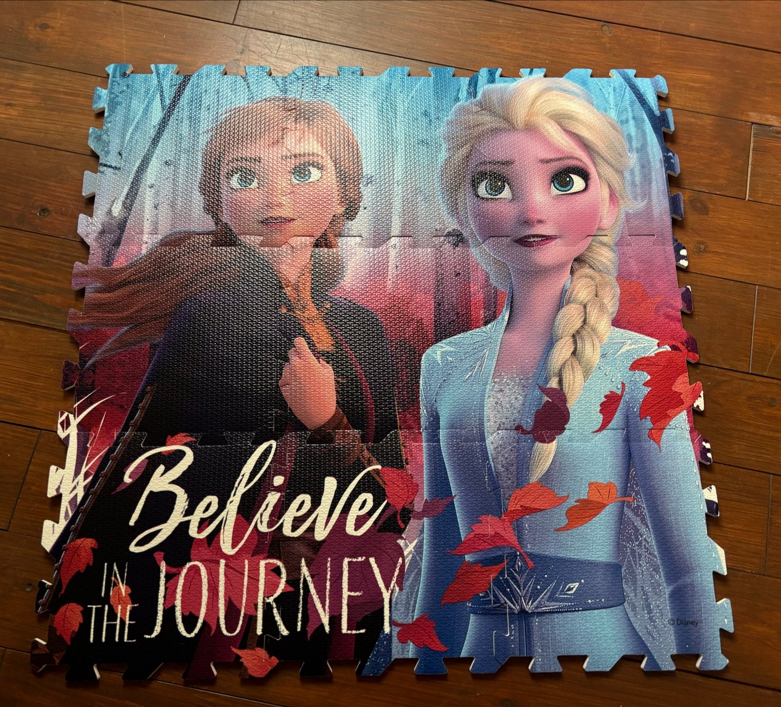 Disney Frozen puzzel mat - Anna & Elsa 'Believe in the Journ, Ophalen of Verzenden, Gebruikt, Speelkleed