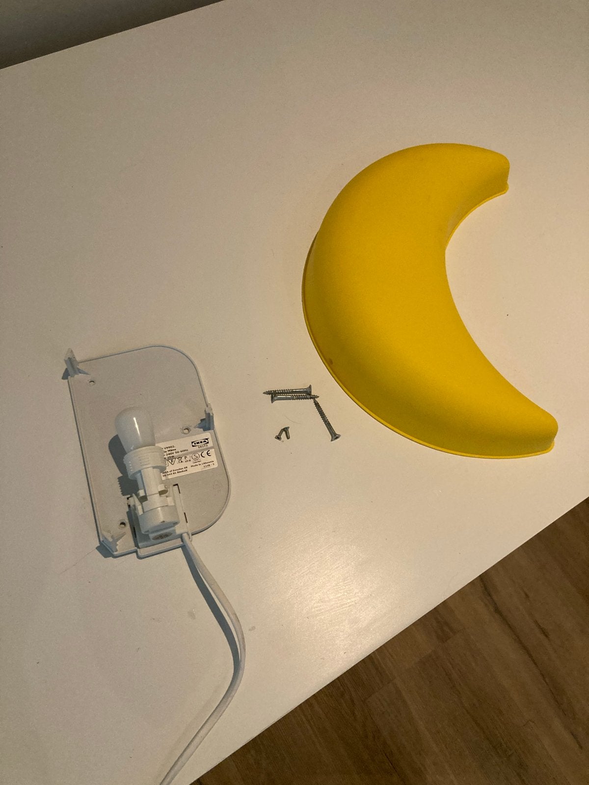 IKEA SMILA MÅNE wandlamp geel - Maanlamp kinderkamer, Ophalen, Gebruikt, Geel, Ophangbaar