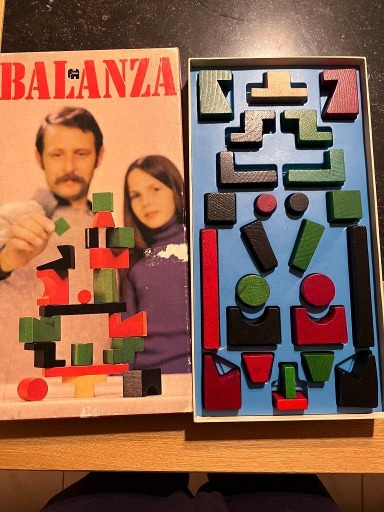 Vintage houten blokken spel, Balanza van Jumbo, Ophalen of Verzenden, Gebruikt, Overige typen