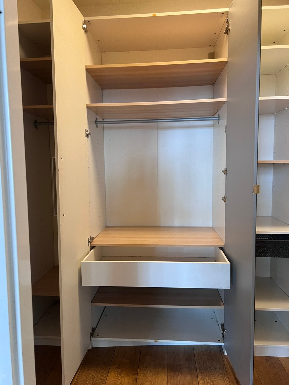 3-delig IKEA PAX Kledingkast + Spiegel – Veel opbergruimte, Ophalen, Gebruikt, 50 tot 75 cm, 200 cm of meer