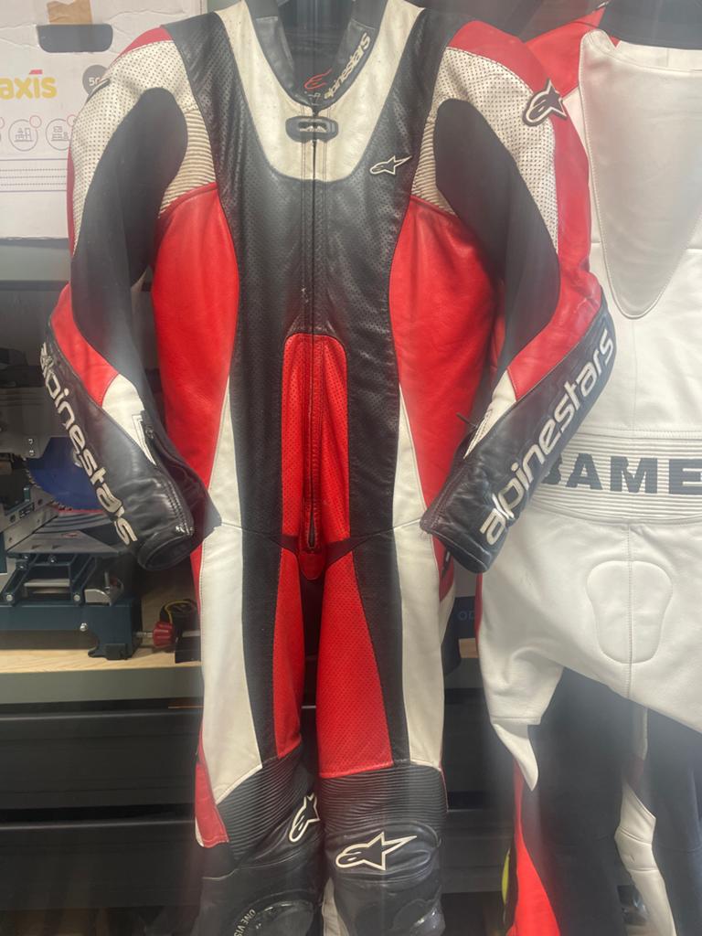 Alpinestars Leren Motorrace Overall - Rood/Zwart/Wit, Ophalen of Verzenden, Tweedehands, Heren, Overall