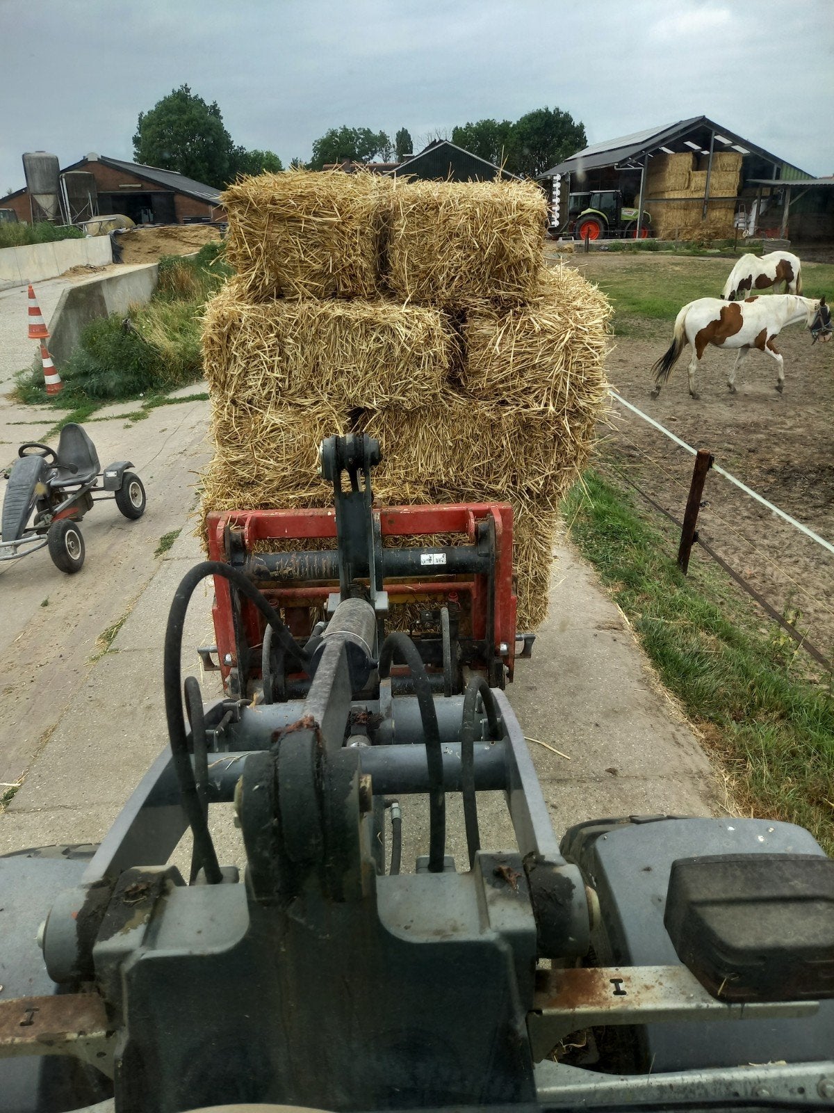 Strobaaltjes tarwestro. Stro., Ophalen, Vee