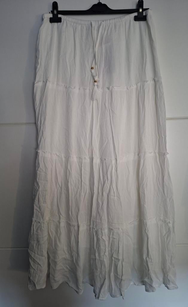 Leuke nieuwe boho/ibiza maxi rok Wibra x Jel maat 42/44, Kleding | Dames, Rokken, Wit, Maat 42/44 (L), Nieuw, Ophalen of Verzenden