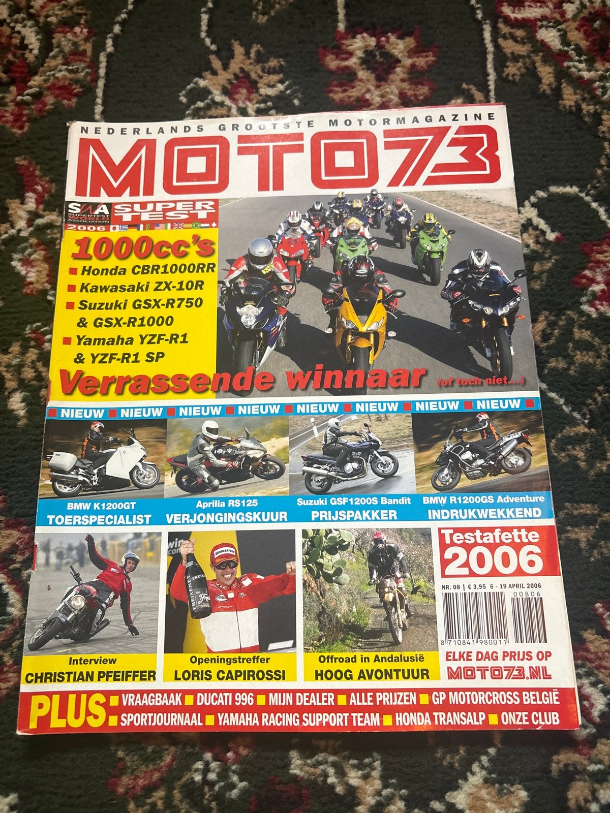 Moto 73 Magazine - April 2006 - 1000cc Test & Ducati 996, Ophalen of Verzenden, Gelezen, Algemeen