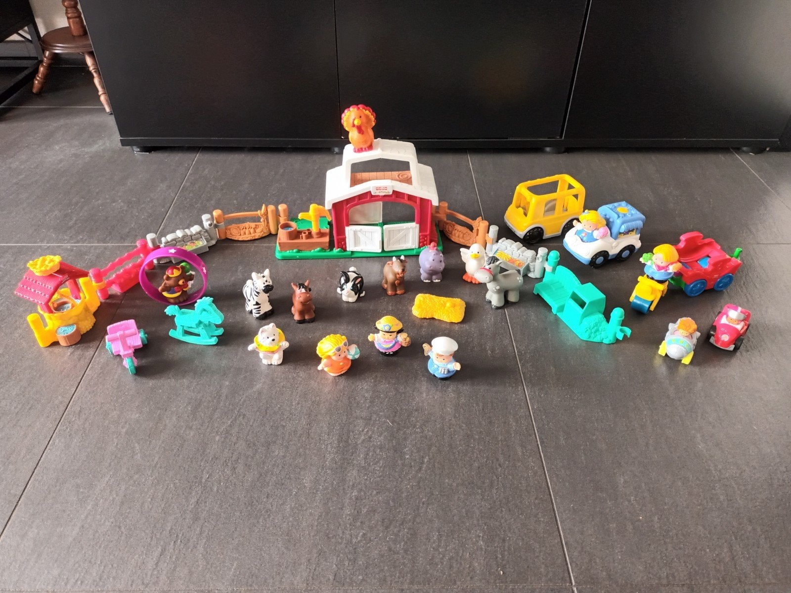 Grote Fisher-Price Little People boerderij en voertuigen set, Kinderen en Baby's, Ophalen of Verzenden, Gebruikt, Speelset