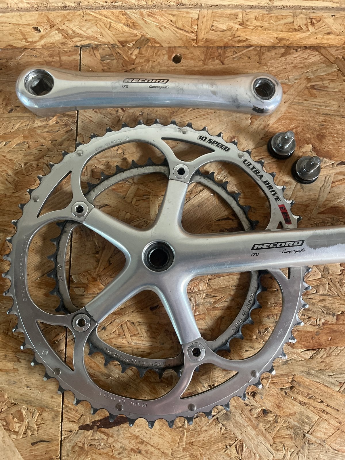 Campagnolo Record 10 Speed Ultra Drive EPS Crankstel 170mm, Fietsen en Brommers, Crankstel of Pedalen, Gebruikt, Ophalen of Verzenden