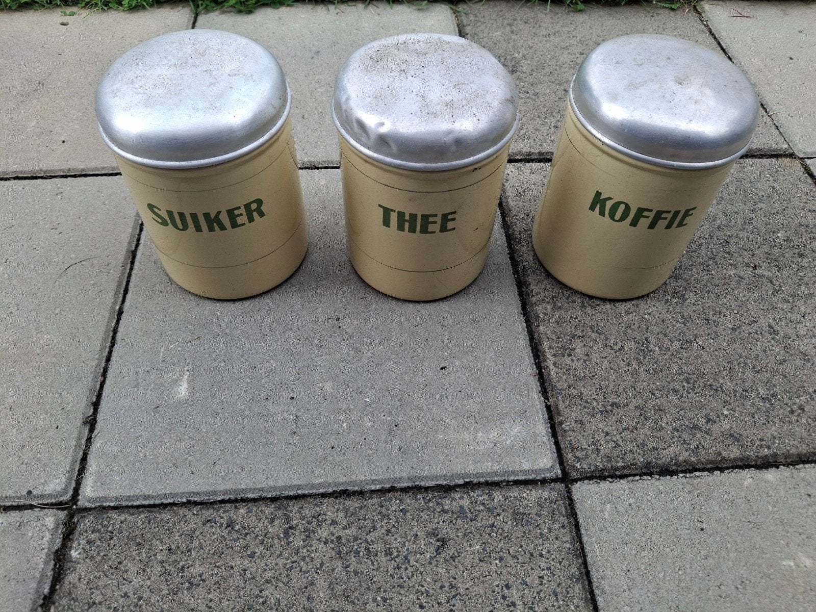 koffie,thee suiker potten, Ophalen of Verzenden, Overige materialen, Pot, Bus of Blik