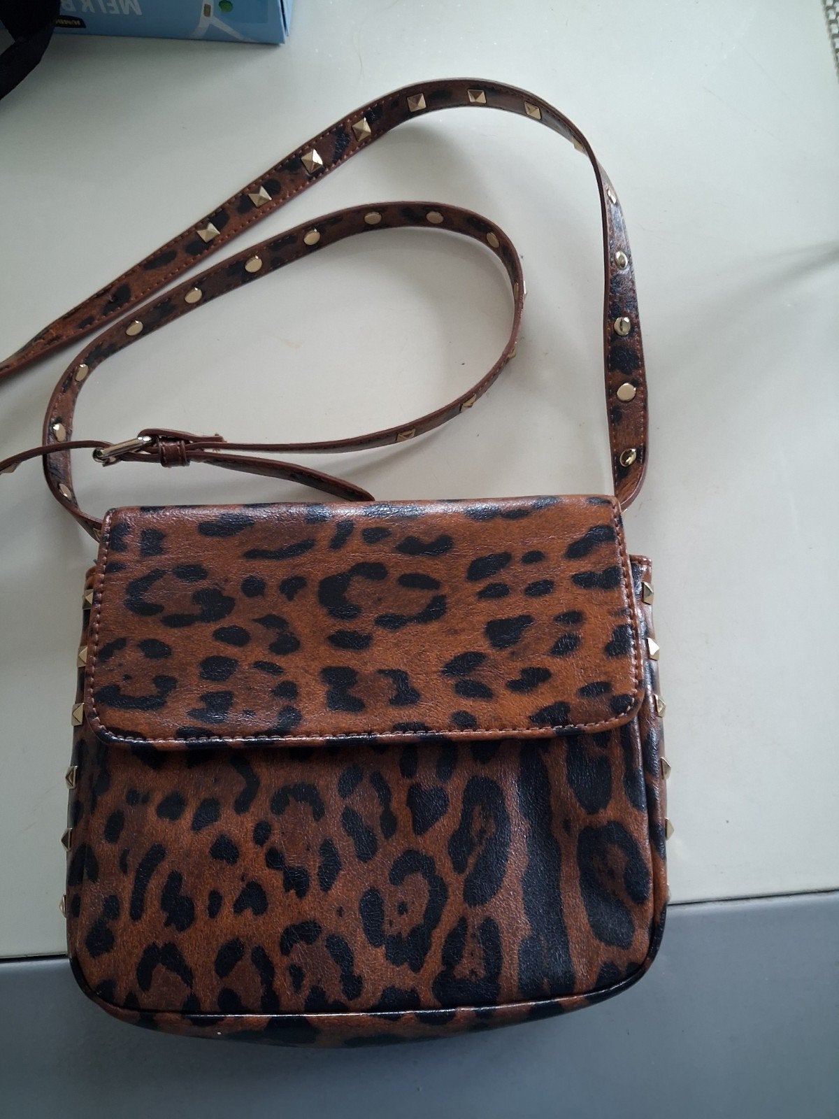Mexx tasje met luipaardprint en studs, Sieraden, Tassen en Uiterlijk, Ophalen