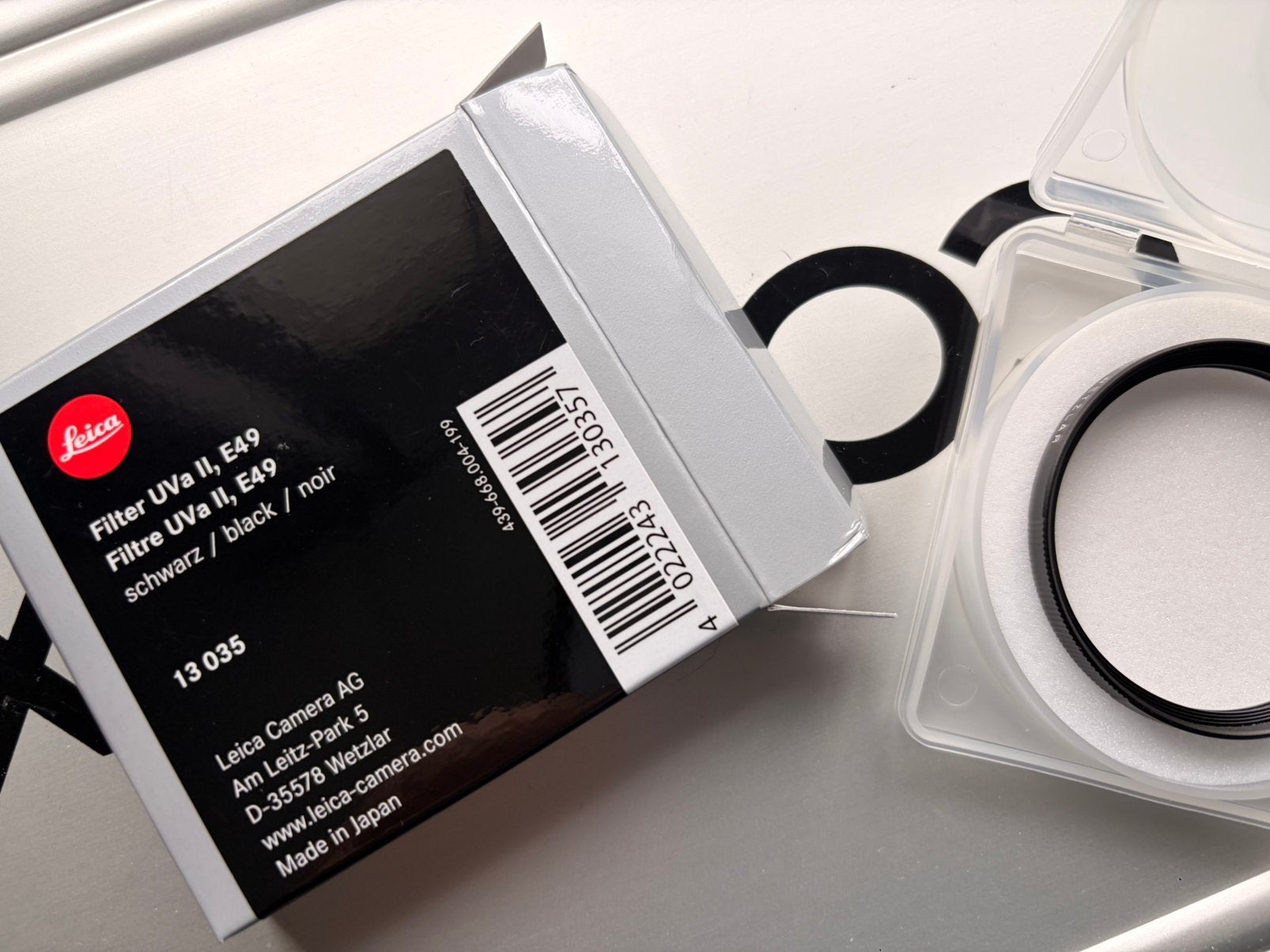 Leica 13035 - 49mm UVa II filter voor Leica Q3 / Q Monochrom, Ophalen of Verzenden, Zo goed als nieuw, Minder dan 50 mm, Overige typen