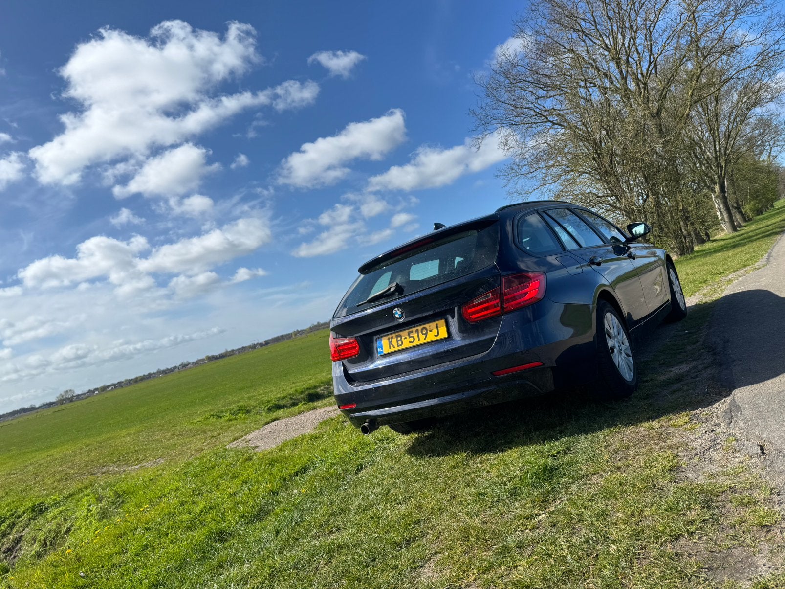 BMW 3-Serie 2.0 316D Touring 2013 Blauw, Auto's, BMW, 745 kg, Achterwielaandrijving, 1995 cc, Zwart