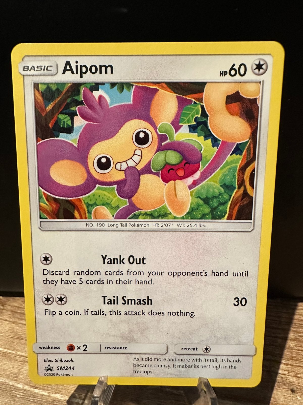 Pokemon promo aipom sm244, Hobby en Vrije tijd, Verzamelkaartspellen | Pokémon, Ophalen of Verzenden, Zo goed als nieuw
