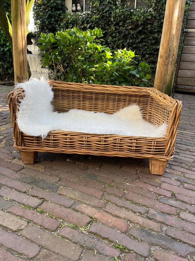 Rieten hondenmand 77x56, Ophalen of Verzenden, Zo goed als nieuw