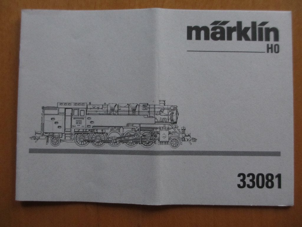 Gebruikshandleiding voor Märklin 33081., Wisselstroom, Gebruikt, Locomotief, Ophalen of Verzenden