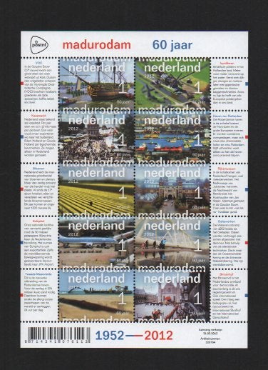 NVPH 2925-2934 Postfris 2012 60 jaar Madurodam, Postzegels en Munten, Ophalen of Verzenden, Na 1940, Postfris