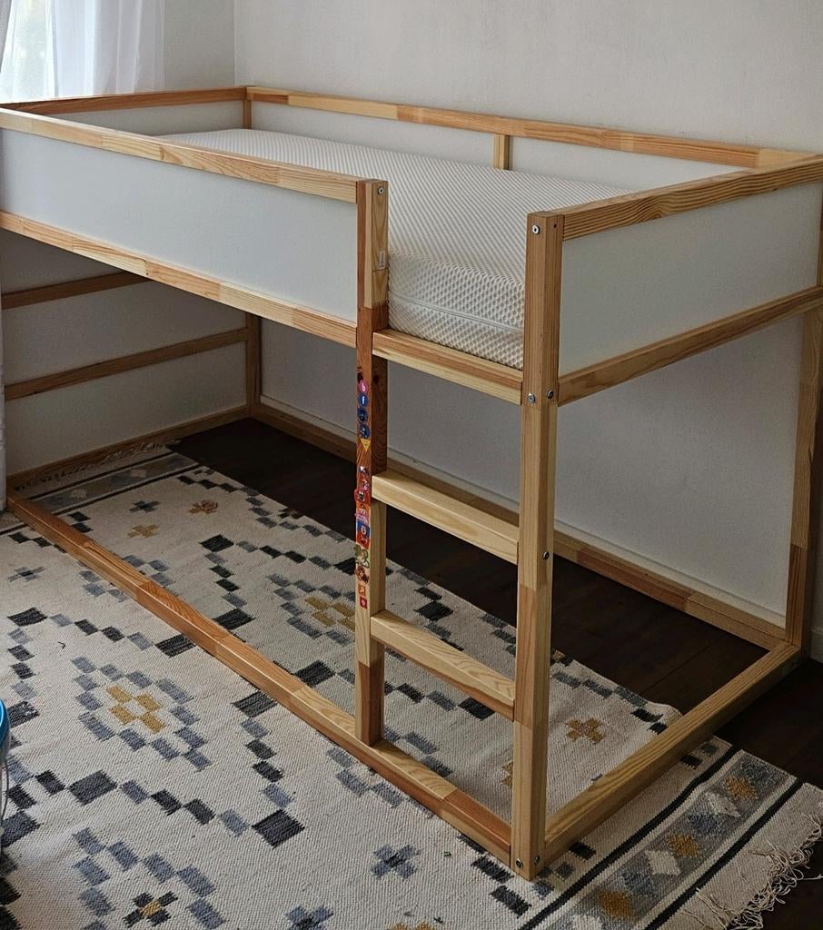 Ikea Kura bed met tent en matras, Ophalen, 90 cm, Eenpersoons, Minder dan 160 cm