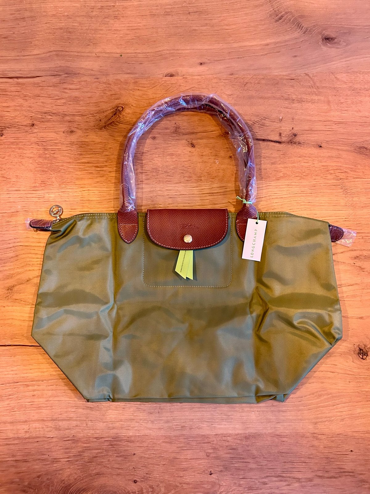 Longchamp Le Pliage Groene Handtas - Nieuw met labels, Ophalen of Verzenden, Nieuw, Groen, Handtas