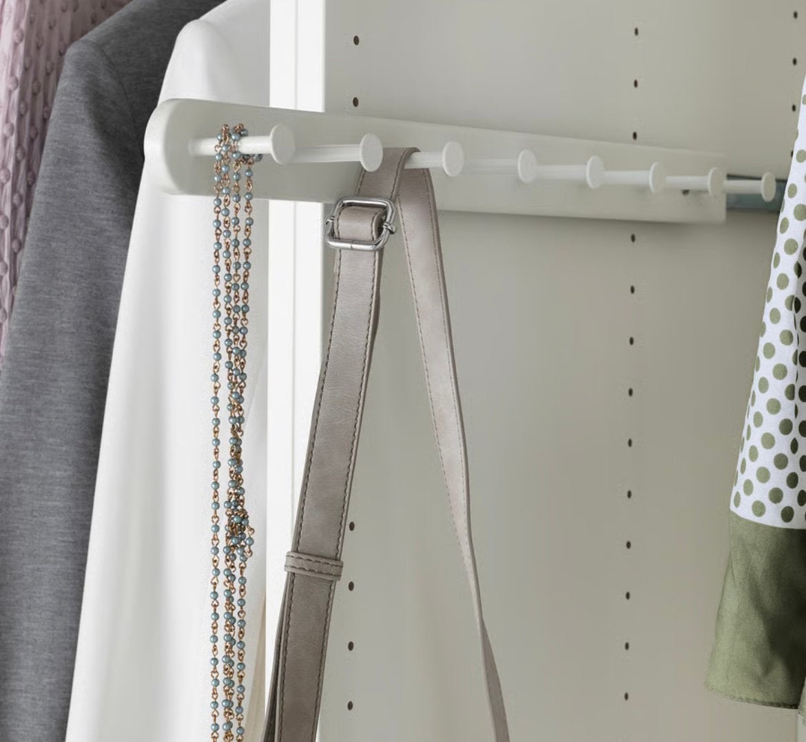 Uitrekbare multihanger komplement ikea 58 cm wit, Overige materialen, Overige typen, Ophalen of Verzenden, Zo goed als nieuw