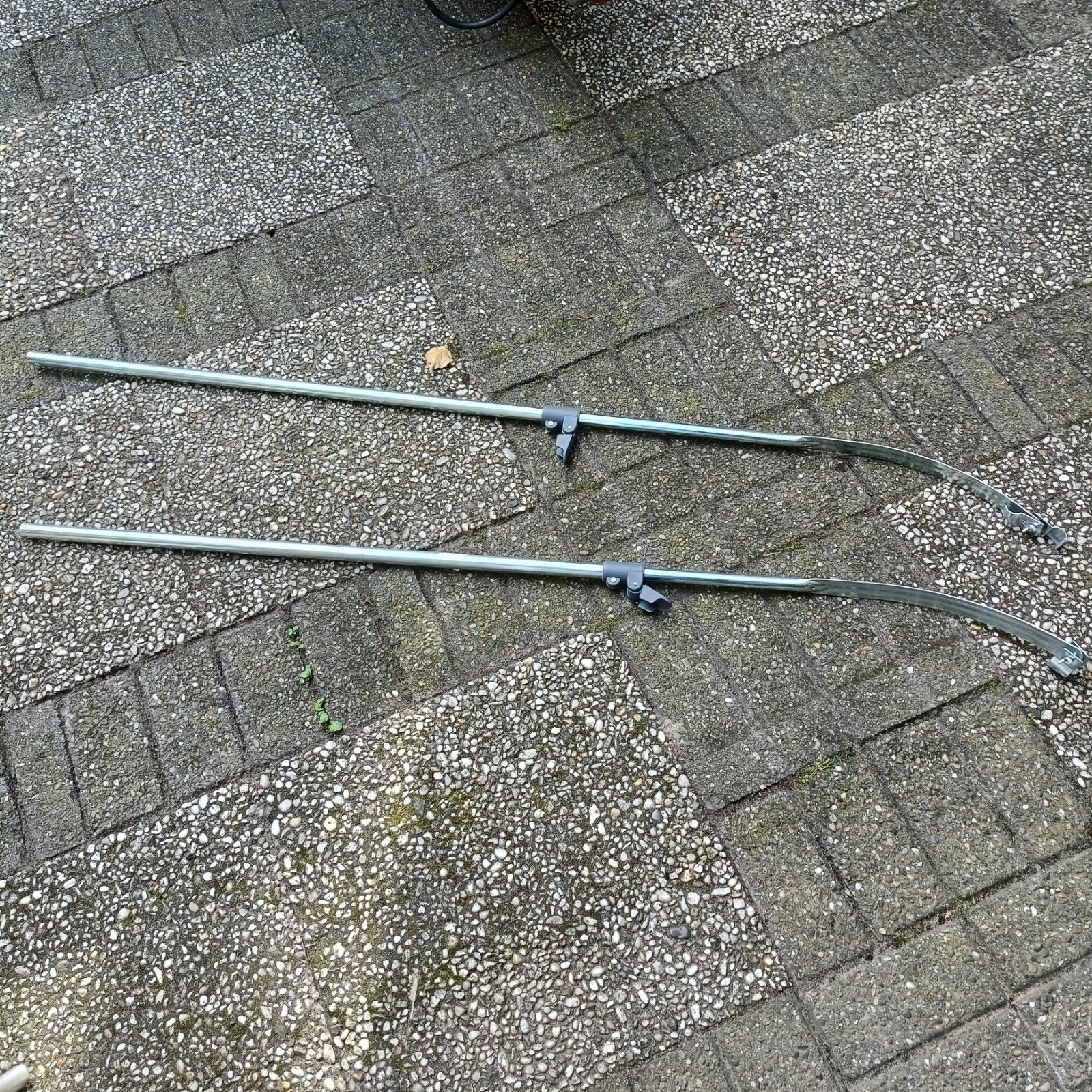 Set van 2 tentstokken met klemmen, Ophalen of Verzenden, Gebruikt