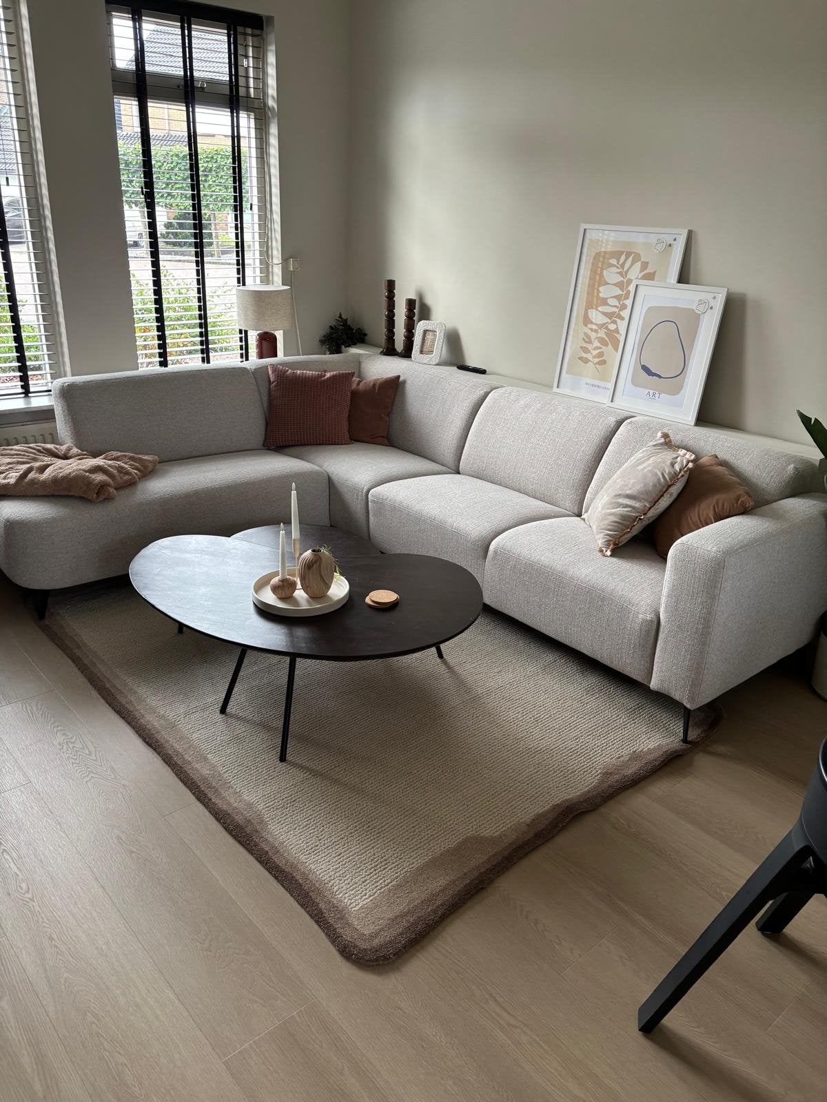 Modern vloerkleed met kleurverloop - Beige/Bruin, Ophalen, Gebruikt, Beige, 150 tot 200 cm