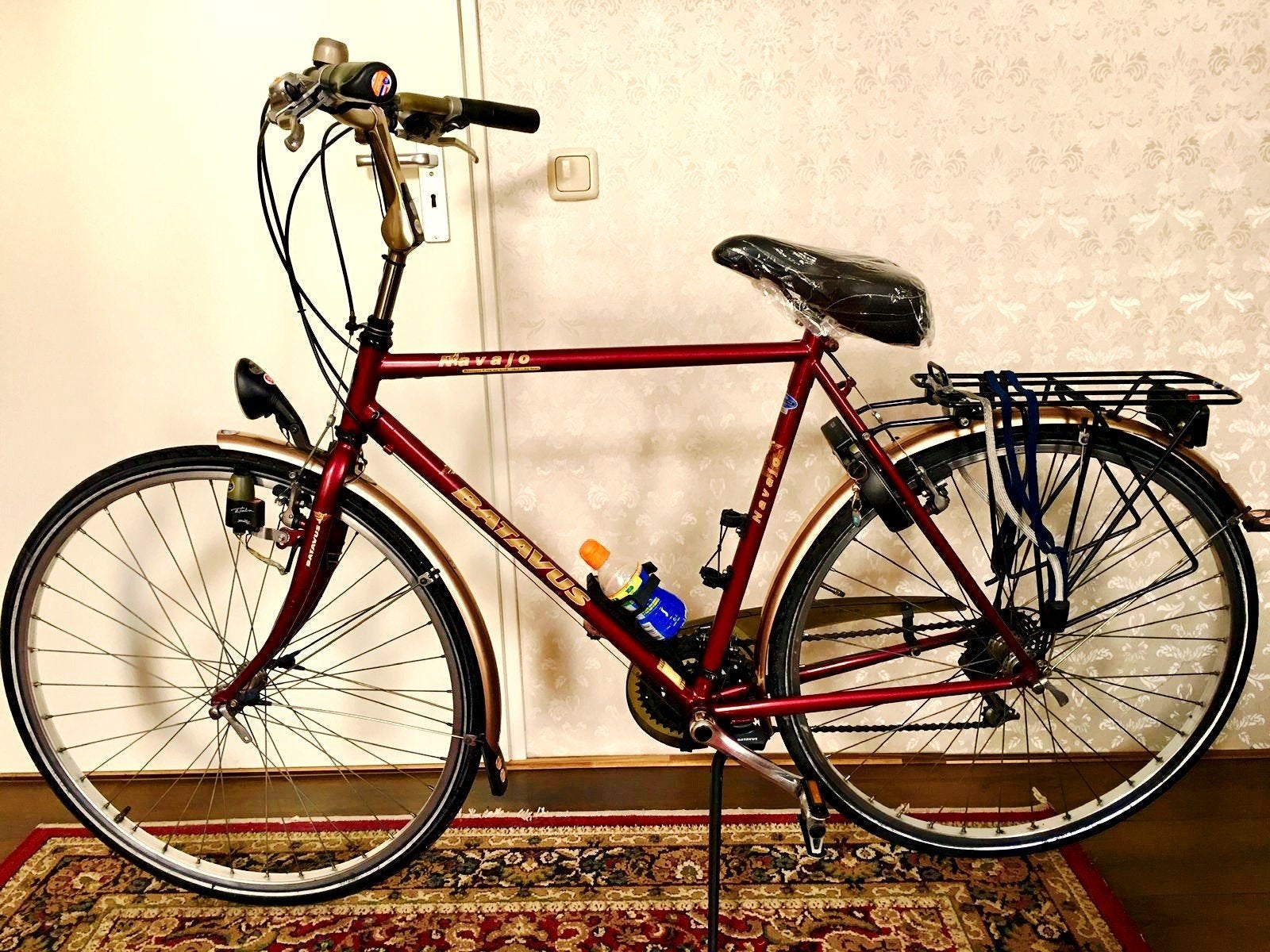 Batavus herenfiets rood 28inch 55cm, Ophalen, Velgrem, Versnellingen, Batavus