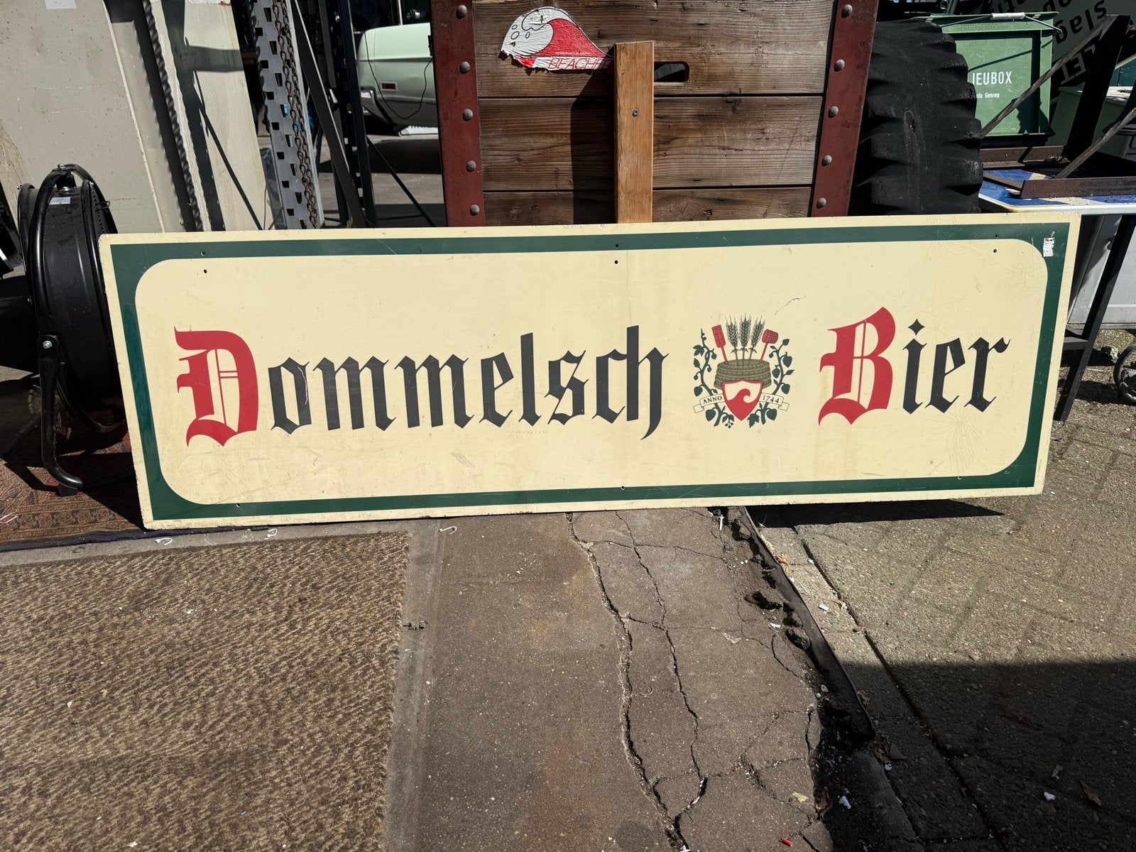 Dommelsch Bier Reclamebord, Antiek en Kunst, Curiosa en Brocante, Ophalen