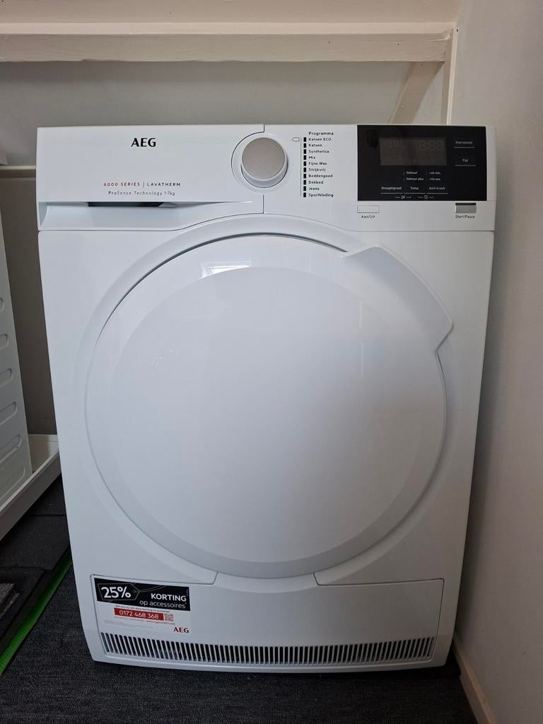 AEG droger zo goed als nieuw, Witgoed en Apparatuur, Wasdrogers, Ophalen, 6 tot 8 kg, Zo goed als nieuw, Voorlader