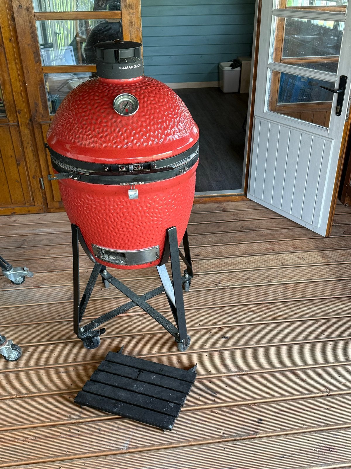 Rode Kamado Joe classic Large, Tuin en Terras, Ophalen, Gebruikt