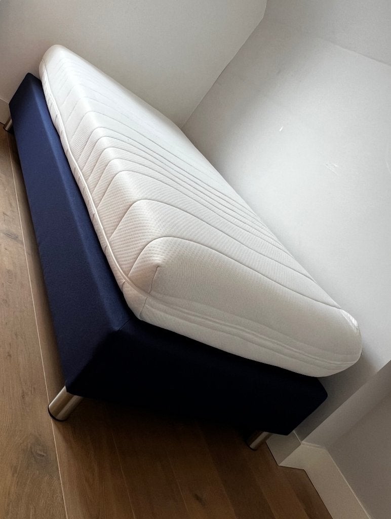 Boxspring 1 persoons, Ophalen, Gebruikt, 90 cm, Eenpersoons