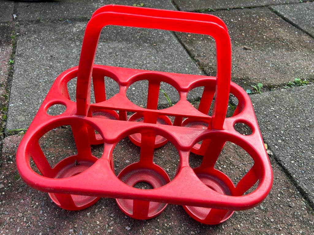 Rode flessendrager in goede staat, Ophalen, Gebruikt