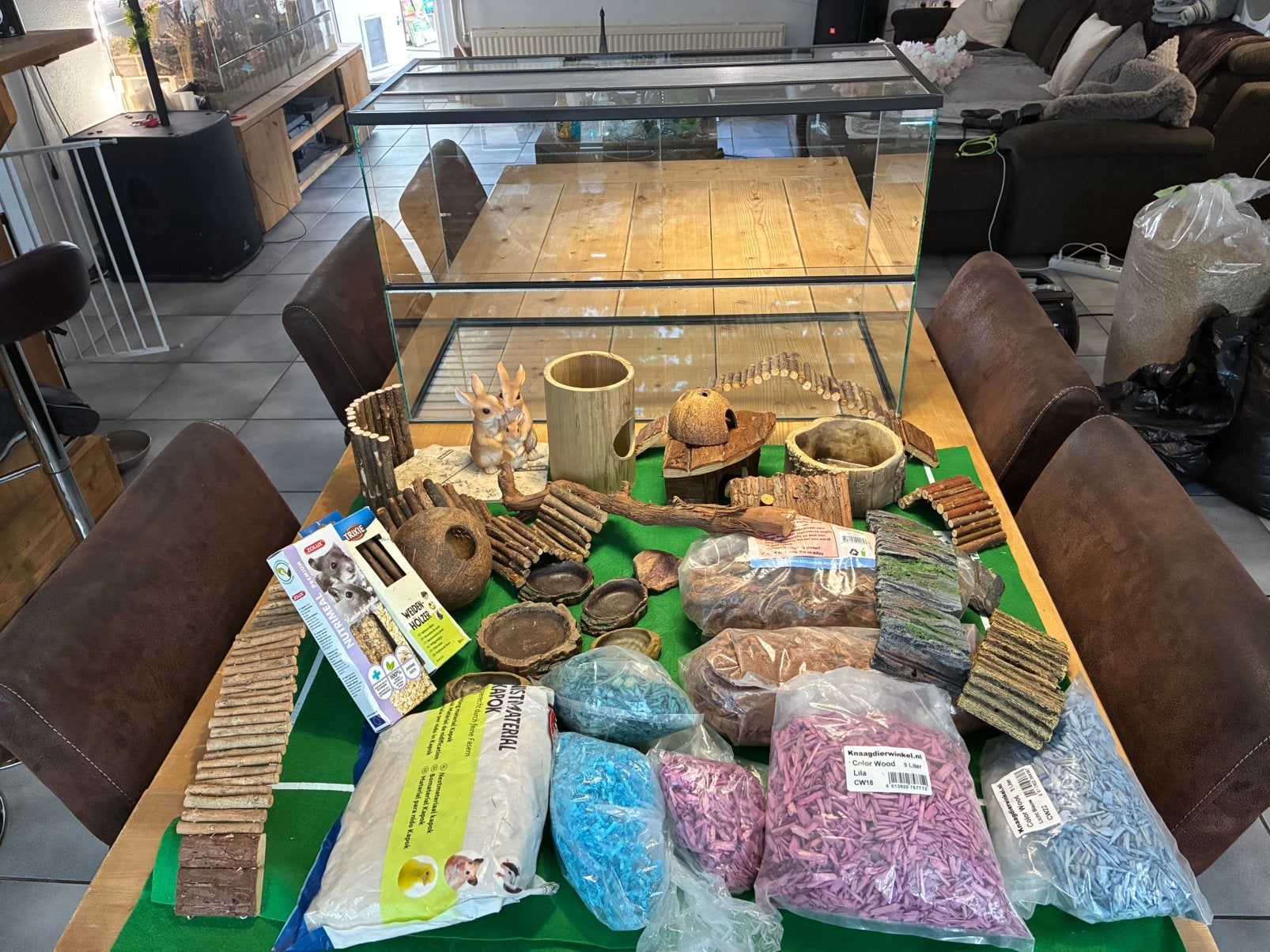 Knaagdier terrarium 79x38x48 & veel toebehoren, Januari, Meerdere dieren, Hamster