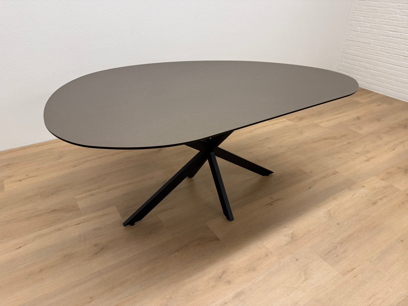Organische eettafel 180x120 - Koper HPL - Direct Leverbaar, Huis en Inrichting, 100 tot 150 cm, Ophalen of Verzenden, Zo goed als nieuw
