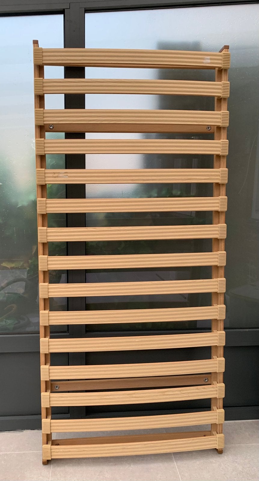 Lattenbodem, Ophalen, Zo goed als nieuw, Eenpersoons, 90 cm