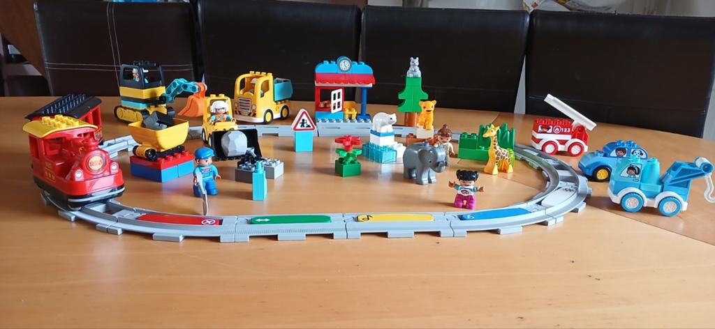 Duplo 10874 Intelli trein met extra sets, Compleet, Ophalen of Verzenden, Zo goed als nieuw, Duplo
