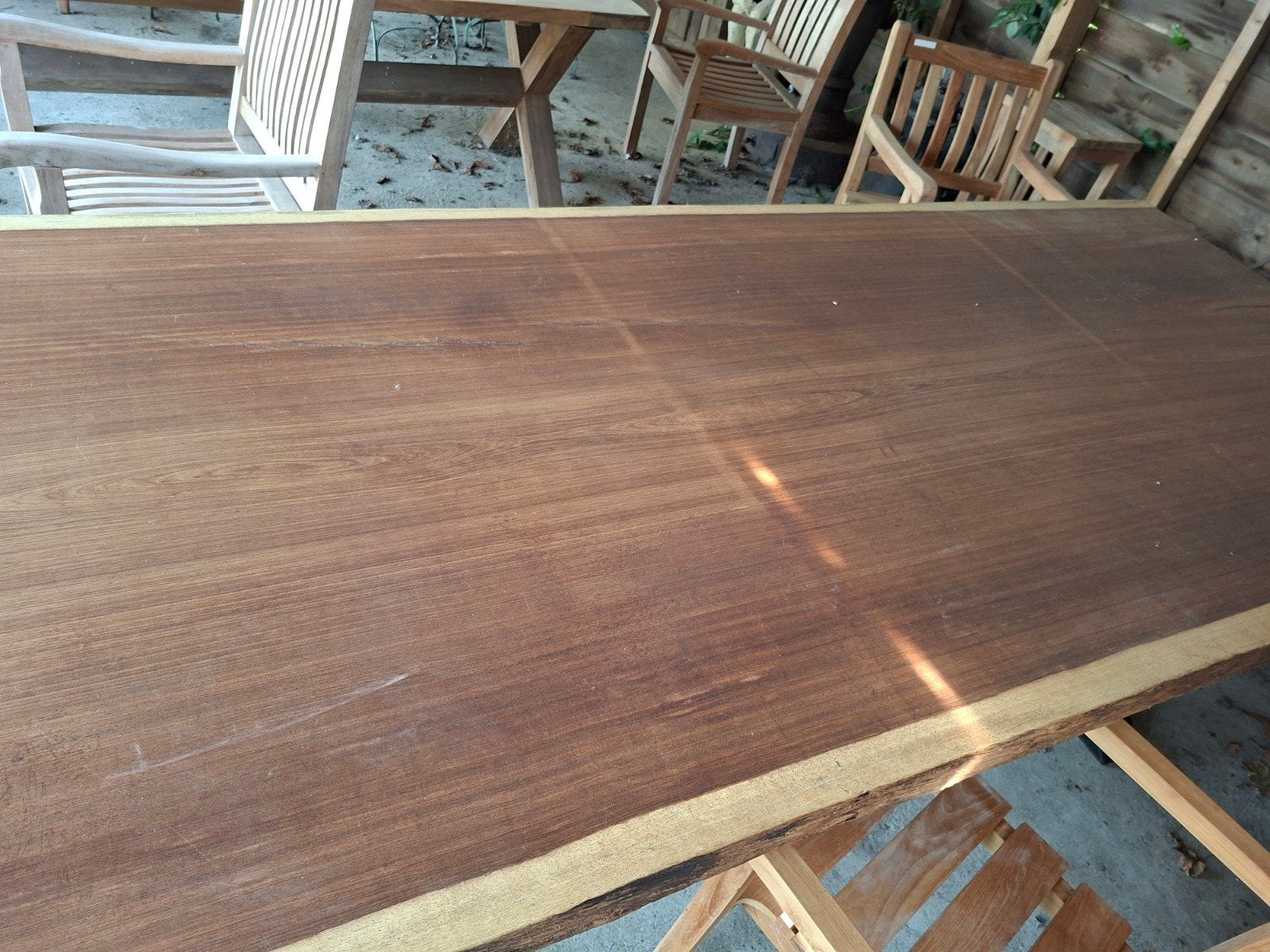 boomstam tafel 400 cm x 125 cm breed suar 4 meter, Ophalen, Hoevesteenwijkerwold@gmail.com, Hoevesteenwijkerwold@gmail.com, Zo goed als nieuw