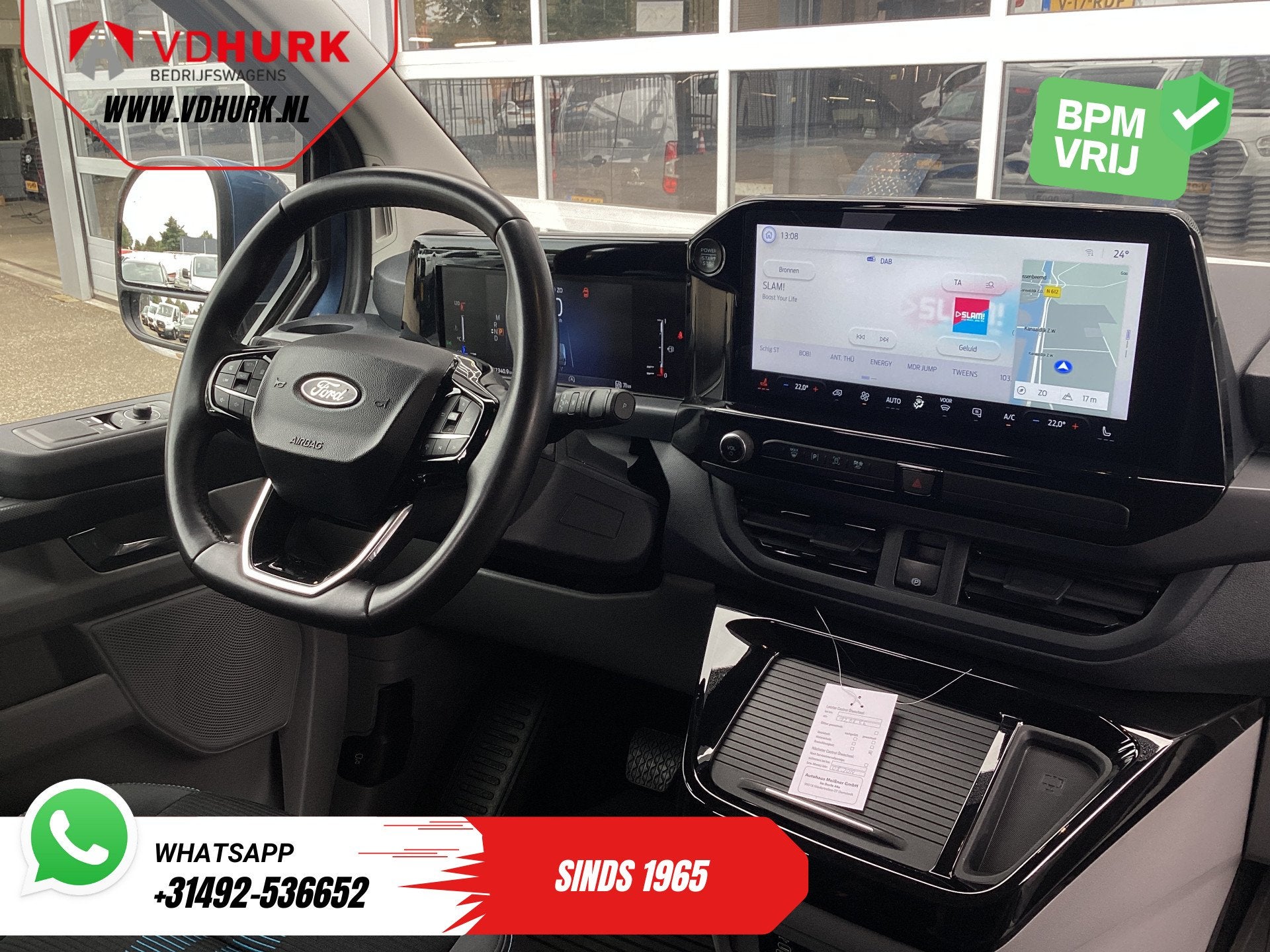 Ford Transit Custom 2.0 TDCI 170 pk Aut. L2 Sport DC Dubbel, Auto's, Automaat, Gebruikt, 4 cilinders, Blauw