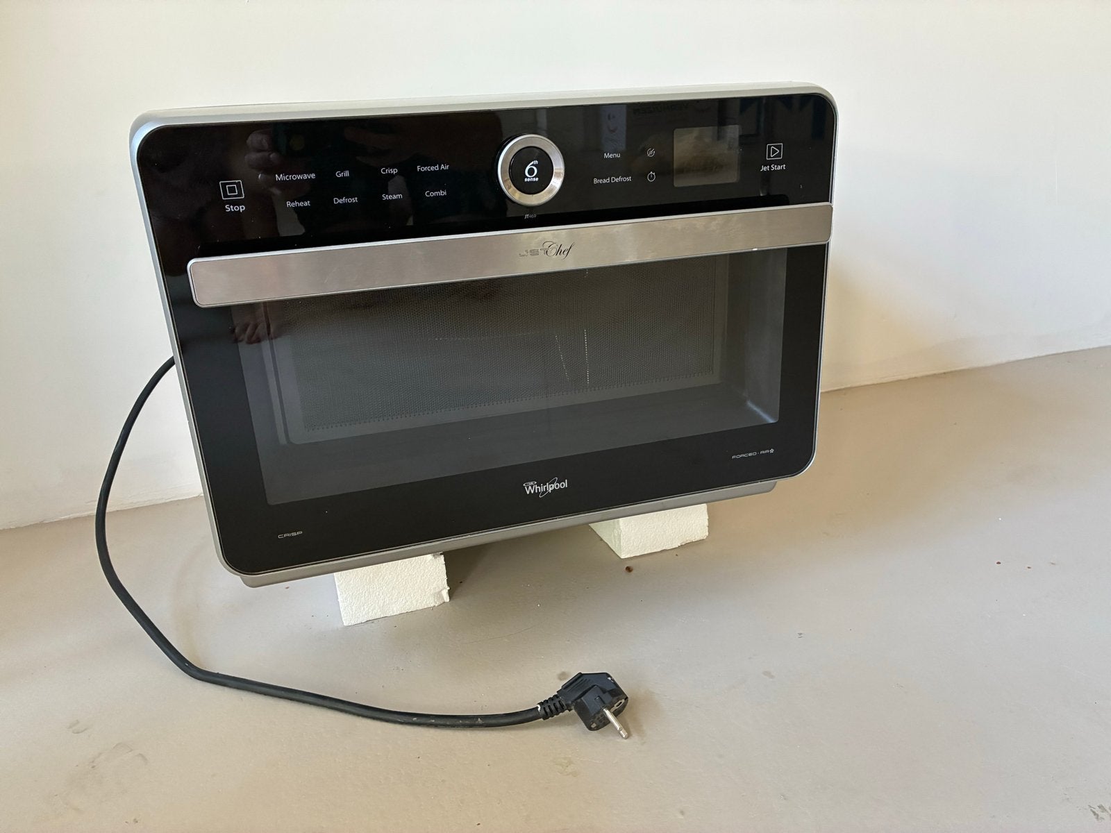 Whirlpool Jet Chef 6th Sense Combimagnetron, Ophalen, Combimagnetron, Gebruikt, Draaiplateau