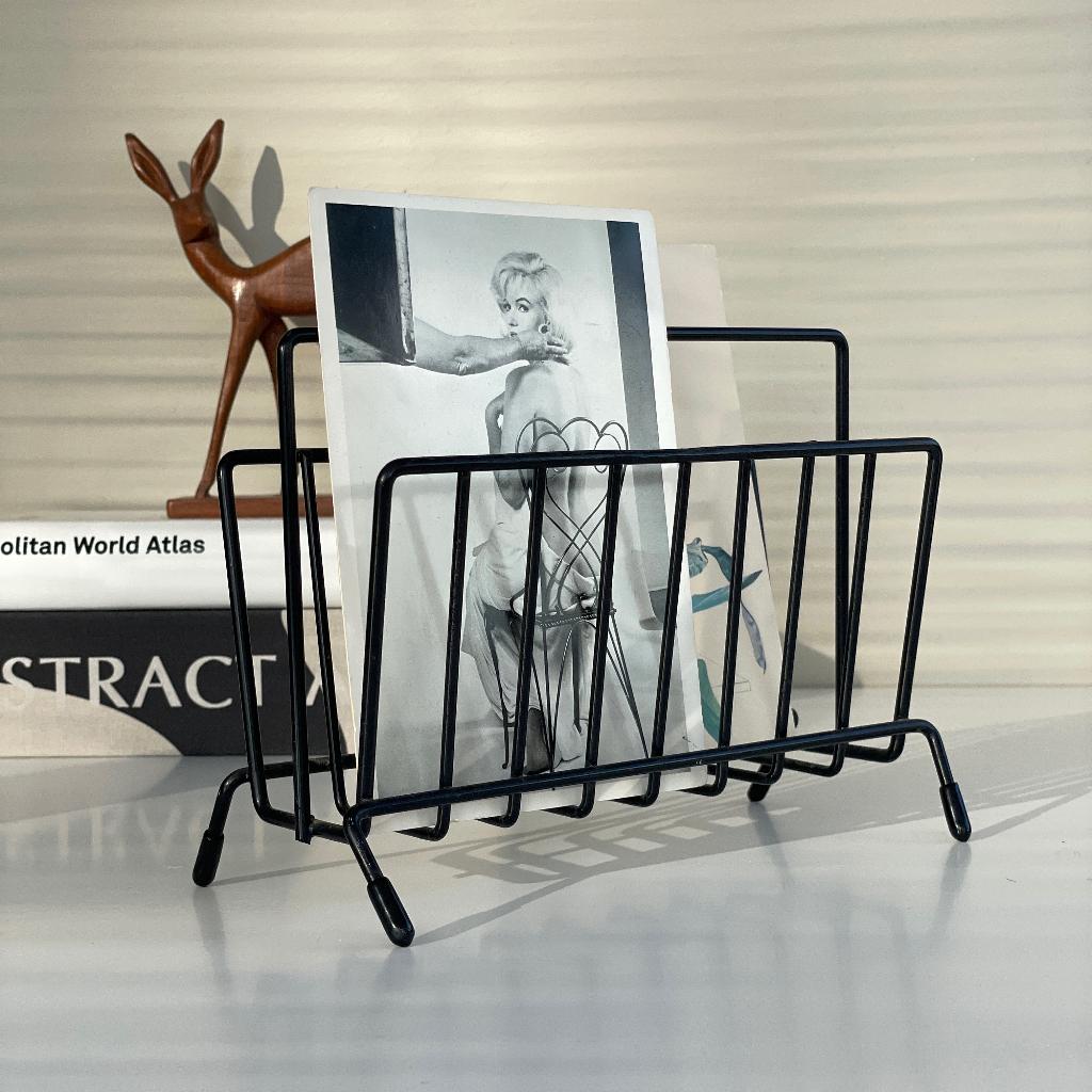 vintage BRIEVENSTANDAARD zwart Pilastro fifties Mid Century, Ophalen of Verzenden, Gebruikt