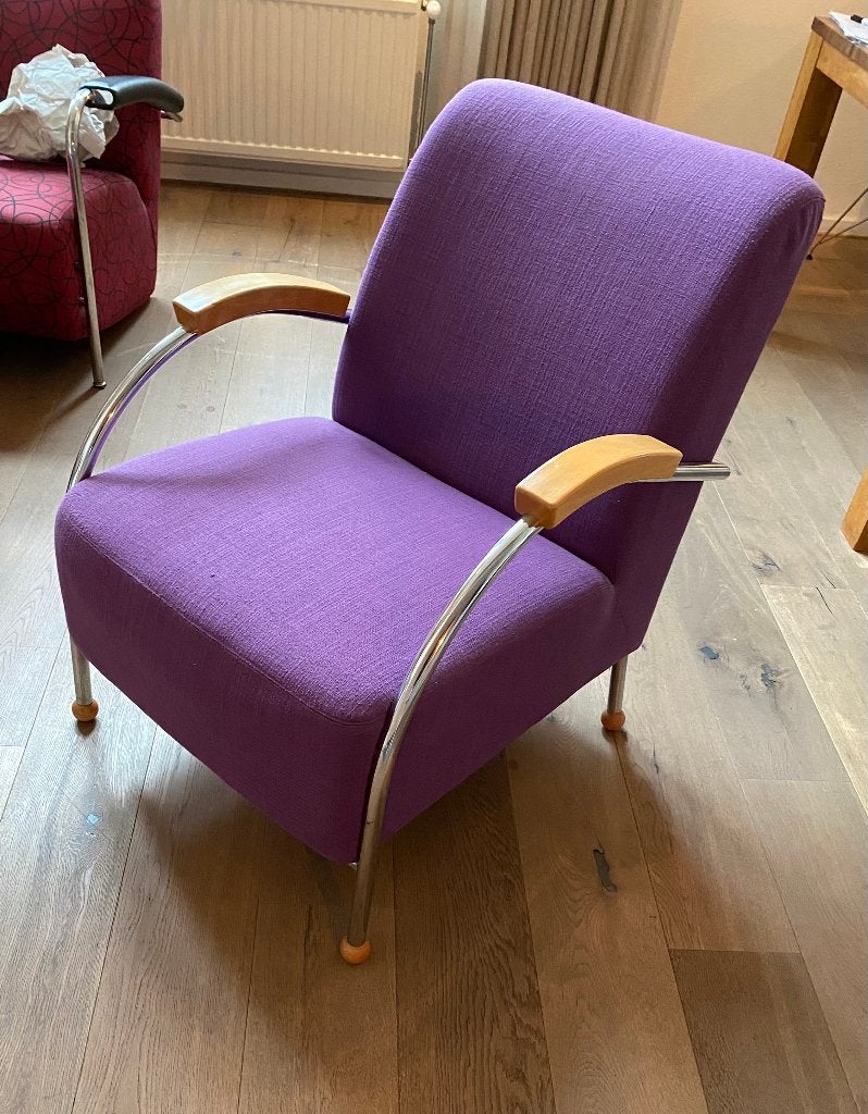 Comfortabele fauteuil, Ophalen, Gebruikt, Hout, 75 tot 100 cm