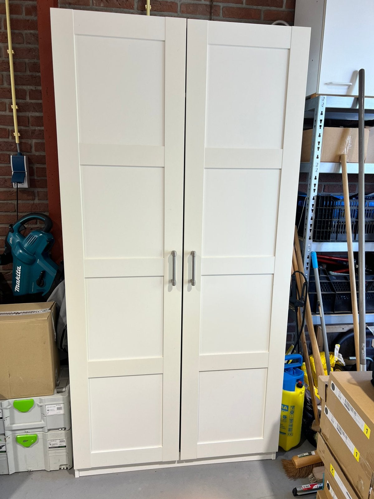 Ikea pax kast wit met plank en roede, Ophalen, Gebruikt, 200 cm of meer, 50 tot 100 cm