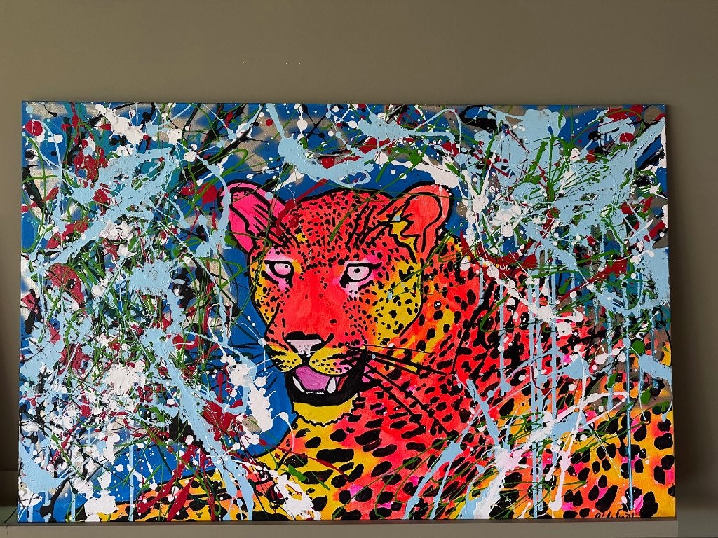 Rick Triest schilderij panter, Ophalen