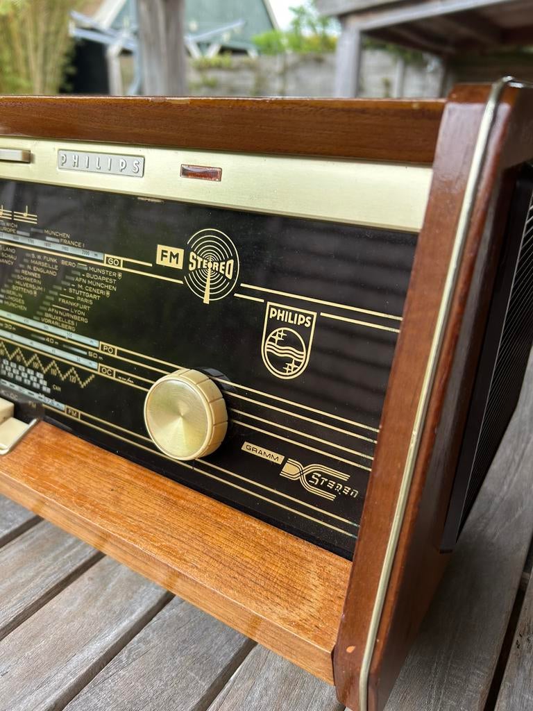 Philips vintage jaren 60 radio werkend en zeer netjes, Ophalen, Gebruikt