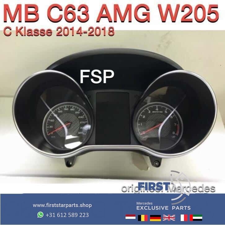 W205 C63 AMG Tellerklok Mercedes C Klasse 2014-2018 kmteller, Auto-onderdelen, Dashboard en Schakelaars, Gebruikt, -, Ophalen of Verzenden