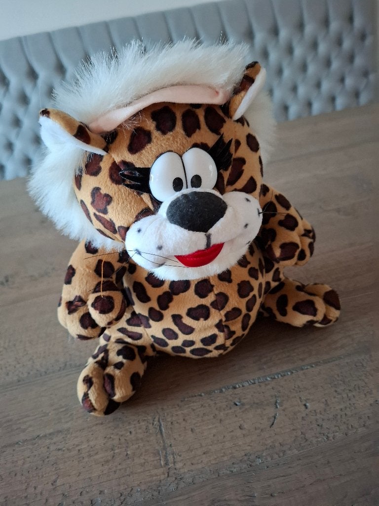 Grappige luipaard knuffel - ca. 32 cm, Ophalen of Verzenden, Zo goed als nieuw, Overige typen