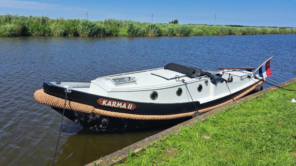 Unieke stalen kajuitsloep, Watersport en Boten, Sloepen, Ophalen, Gebruikt, 6 meter of meer, Tot 10 pk