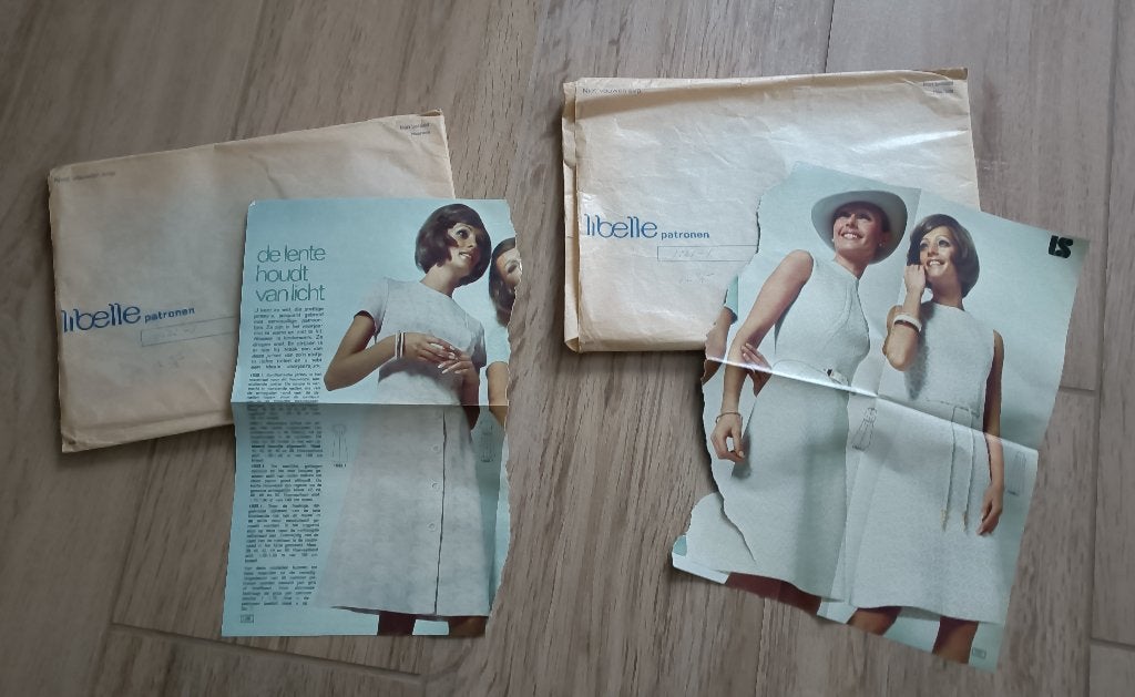 2 Vintage jurk patronen uit tijdschrift Libelle 1960 1970, Overige merken, Overige typen, Vrouw, Nieuw