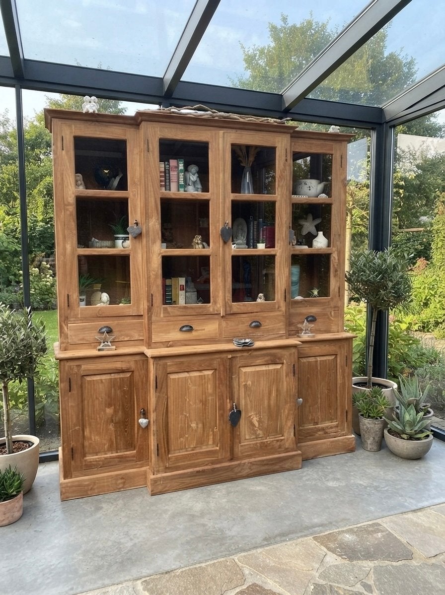 Prachtige en unieke teak buffetkast - gratis bezorging, Met deur(en), 150 tot 200 cm, Teakhout, Nieuw