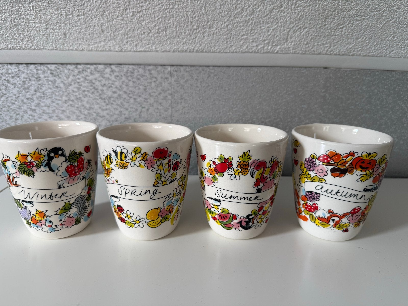 Set van 4 seizoensmokken - Blond Amsterdam, Ophalen, Gebruikt, Keramiek, Vintage