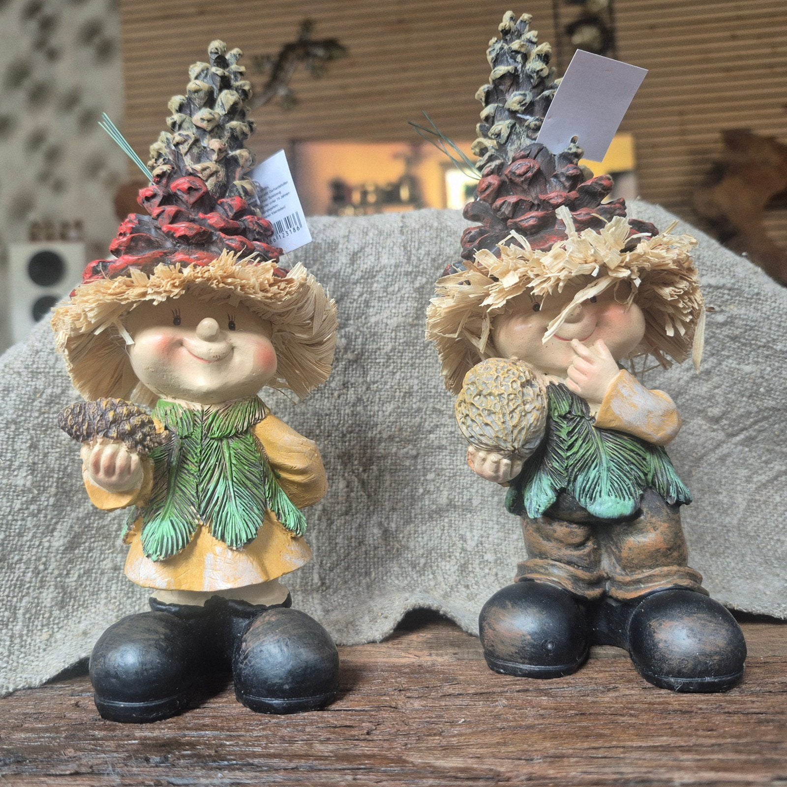 Dennenappel Kabouter Set - Meisje en Jongen, Ophalen of Verzenden, Nieuw, Meerkleurig, Natuurlijk materiaal