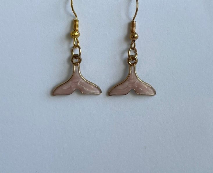 Rosé zeemeerminstaart oorbellen, Overige materialen, Hangers, Verzenden, Nieuw
